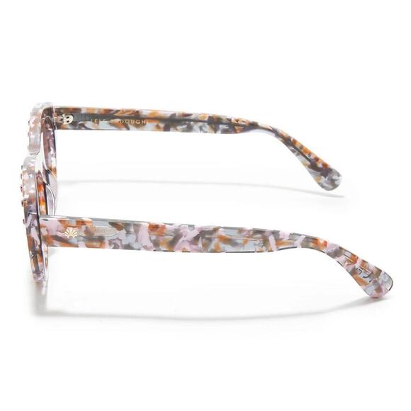 RARE Lele Sadoughi Timeless Acetate 14k gold Plated Pink Crystals UV Sunglasses - Picture 5 of 13